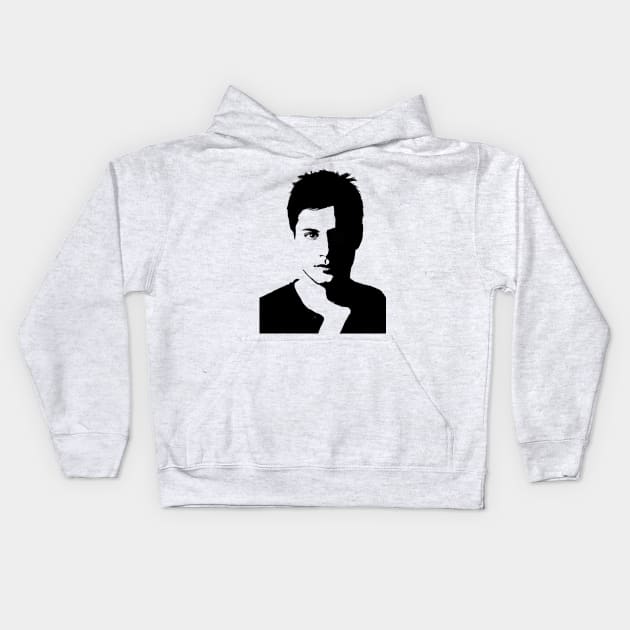 Jensen Ackles Stencil Kids Hoodie by SiobhansShop